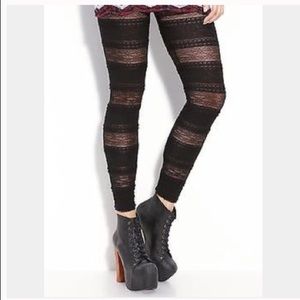 NWOT Free People Sheer Leggings